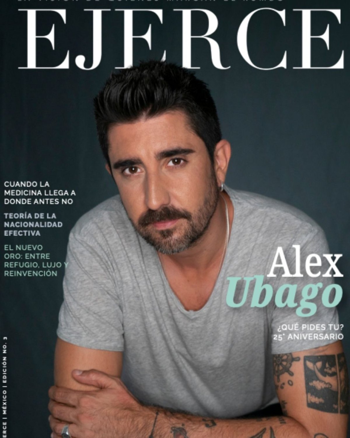 Alex Ubago es la nueva portada de la Revista Ejerce.