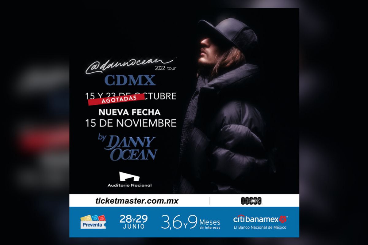 Danny Ocean anuncia tercera fecha en el Auditorio Nacional