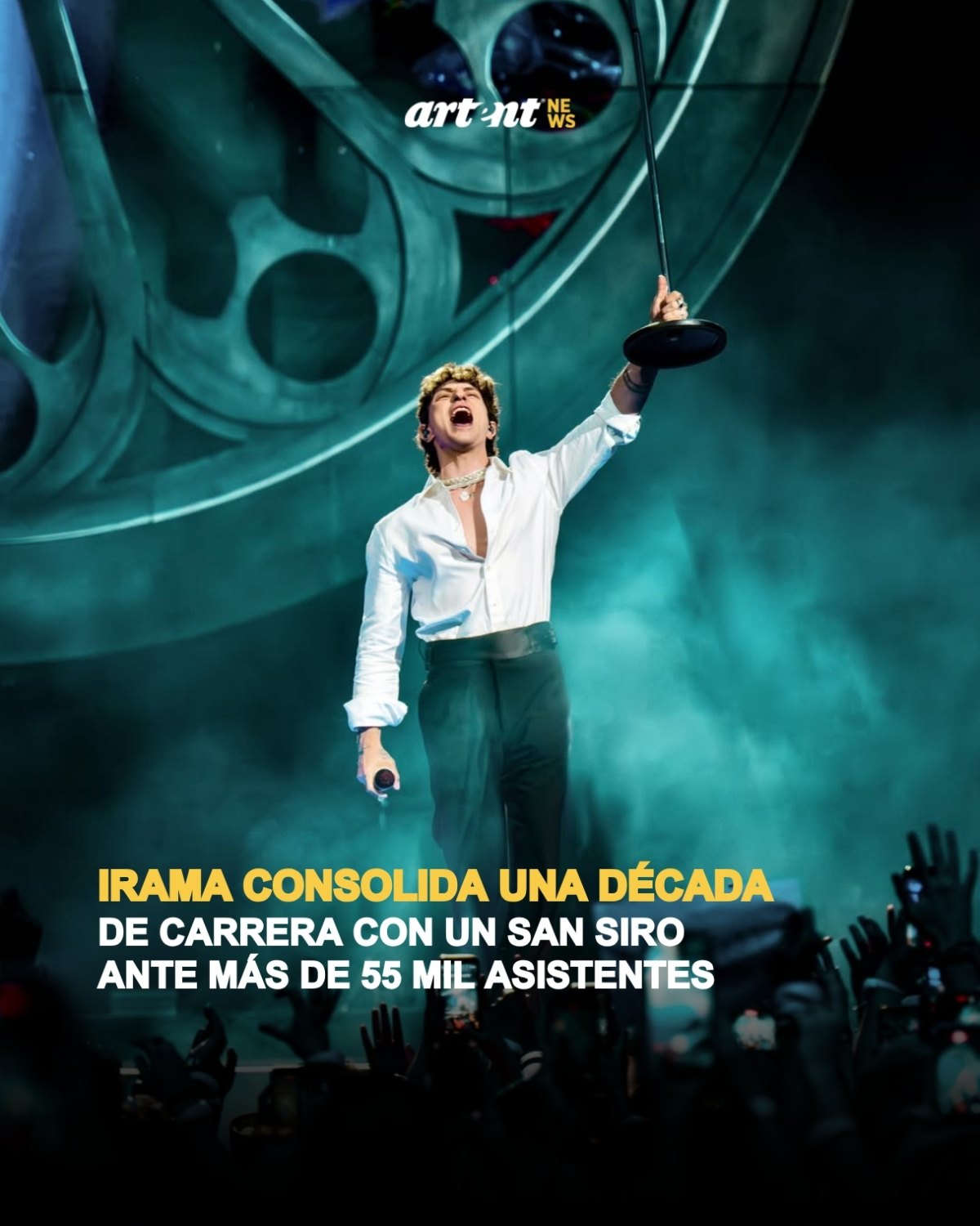 Irama debuta en San Siro ante más de 55 mil personas