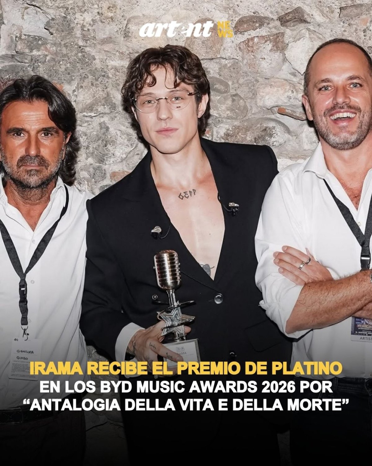 Irama recibe el Premio de Platino en los BYD Music Awards